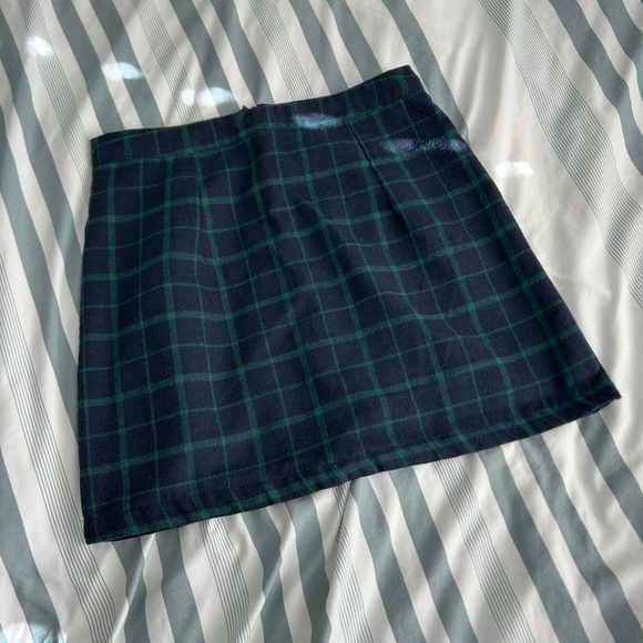 Heartbreak navy and green plaid skirt - Picture 1 of 7